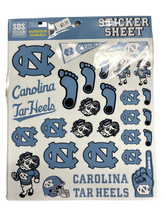 UNC Tar Heels Sticker Sheet